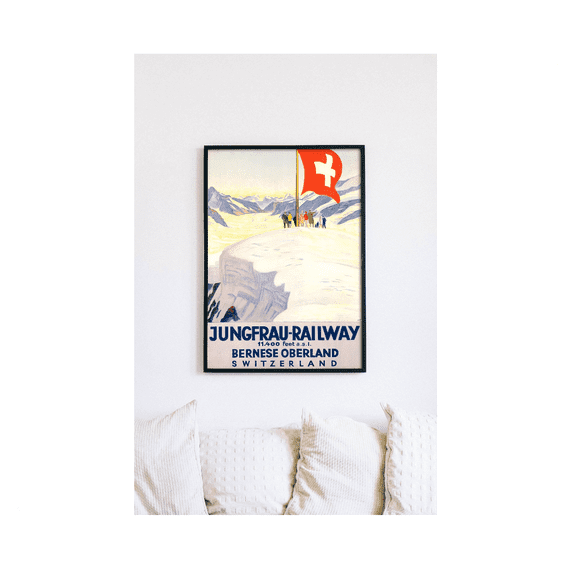 Jungfrau Railway 1920S Switzerland Travel Ad Poster Home Decor Office Wall Art