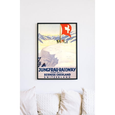 Jungfrau Railway 1920S Switzerland Travel Ad Poster , Poster Print Only