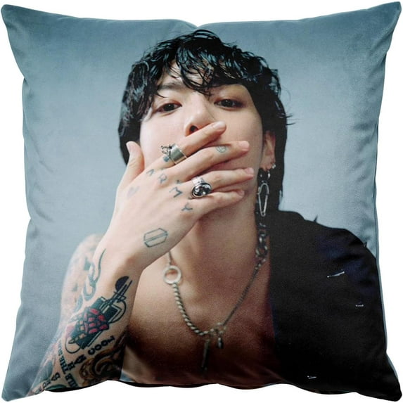 Jungkook Seven Square Throw Pillow Case Cushion Cover Pillowcase 18'''' x 18'''' (45cm x 45cm)