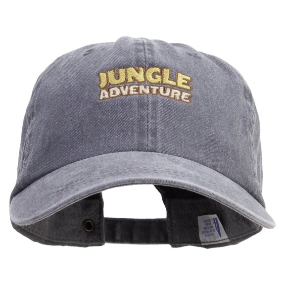 Jungle Adventure Embroidered Pigment Dyed Wash Cap - Grey OSFM