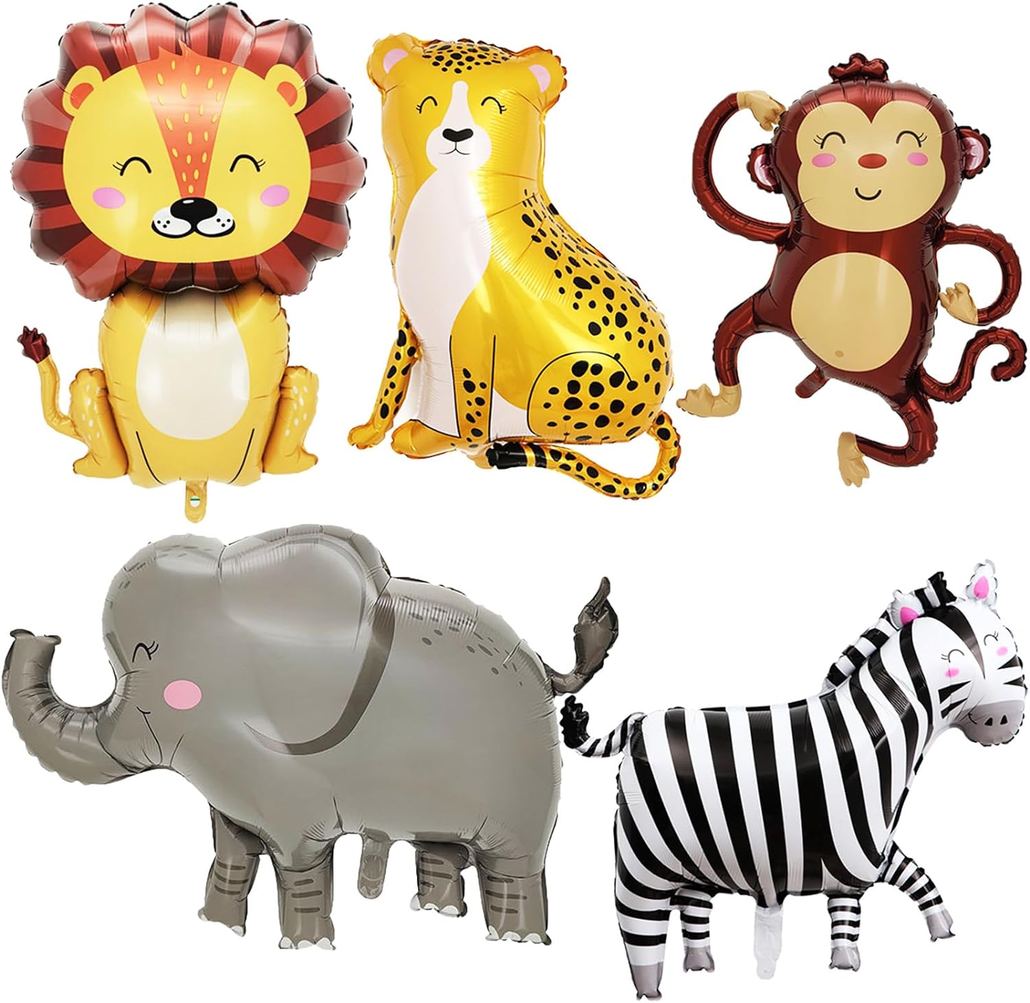 Jungle Animal Balloons - Giant Safari Animal Foil Balloons for Jungle