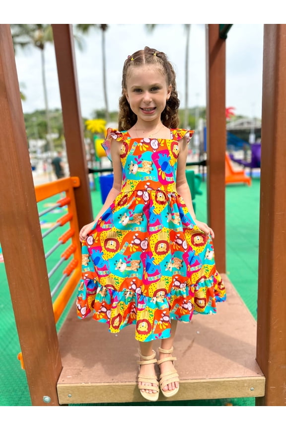 Jungle Animal Dress for Girls, Ages 2-4 Fun and Comfortable, Perfect for Any Occasion