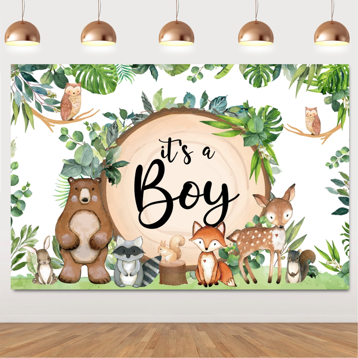 Gender Reveal Baby Boy Jungle Theme Baby Shower Its A Boy Jungle