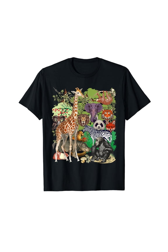 Jungle Animal Wildlife Safari Zoo Theme Forest Wild Animals T-Shirt