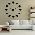 thumbnail image 1 of Jungle Animals Elephant DIY Large Wall Clock Home Decor Modern Design Mirror Effect Giant Frameless Elephants DIY Clock Watch (Black、37inch), 1 of 7