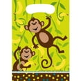 thumbnail image 1 of Creative Converting Monkeyin' Around Jointed Birthday Loot Bags 8ct, 1 of 4