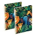 thumbnail image 1 of Jungle Animals Ring Binder Notebook Journey Note Diary College Ruled Spiral Notebook Study Loose Leaf Paper A5 60 Pages, 1 of 8