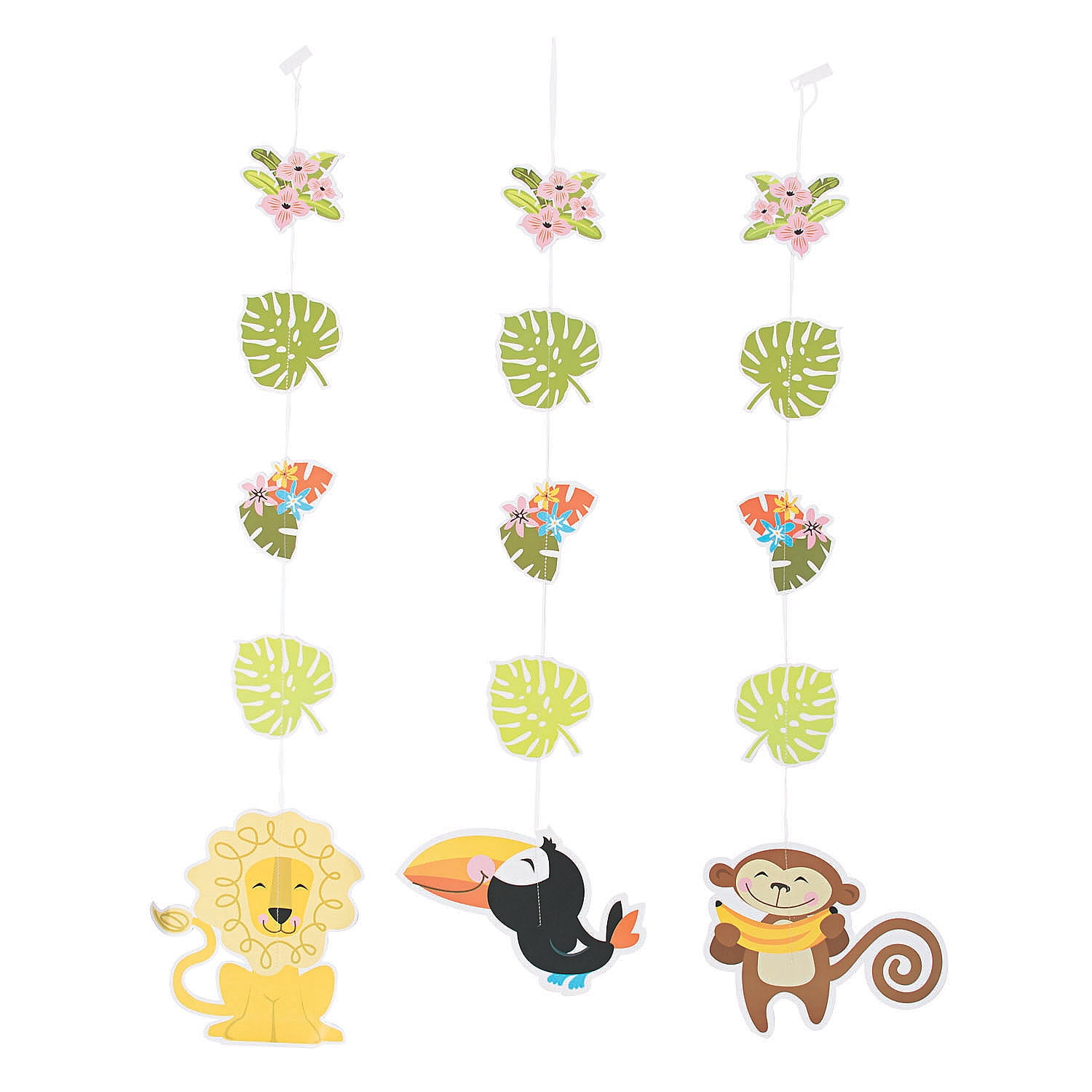 Jungle Baby Shower Vertical Decor - Party Decor - 12 Pieces