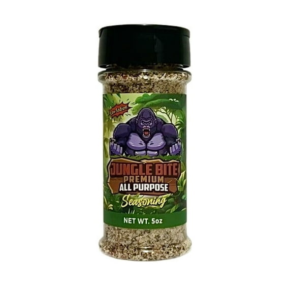Jungle Bite Seasoning Premium All Purpose Blend, Low-Sodium, Globally Sourced Ingredients, 5 oz