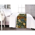 thumbnail image 1 of Jungle Boho Bed Runner, Tropical Forest Vibe American Traditional Art of Tiger and Floral, Decorative Accent Bedding Scarf for Hotels Homes & Guest Rooms, Queen, Peacock Green Apricot, by Ambesonne, 1 of 3
