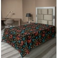 thumbnail image 1 of Ambesonne Jungle Boho Flat Bedding Sheet Soft Top Sheet, Christmas Spruce Art, Twin, Vermilion Dark Turquoise, 1 of 1