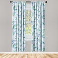 thumbnail image 1 of Jungle Boho Window Curtains, Exotic Pattern of Colorful Design Moth Illustration on Sky Like Back, Lightweight Decor 2-Panel Set with Rod Pocket, Pair of - 28"x95", Pale Azure Blue Teal, by Ambesonne, 1 of 3