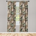 thumbnail image 1 of Jungle Boho Window Curtains, Repetitive Pattern of Scabiosa Pattern with Leaves Greenery Boho Art, Lightweight Decor 2-Panel Set with Rod Pocket, Pair of - 28"x84", Pale Rose Dark Khaki, by Ambesonne, 1 of 3
