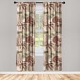 thumbnail image 1 of Jungle Boho Window Curtains, Vintage Themed Grunge Effect Leaves and Flowers Tropics Nature, Lightweight Decor 2-Panel Set with Rod Pocket, Pair of - 28"x63", Cocoa Maroon Reseda Green, by Ambesonne, 1 of 3