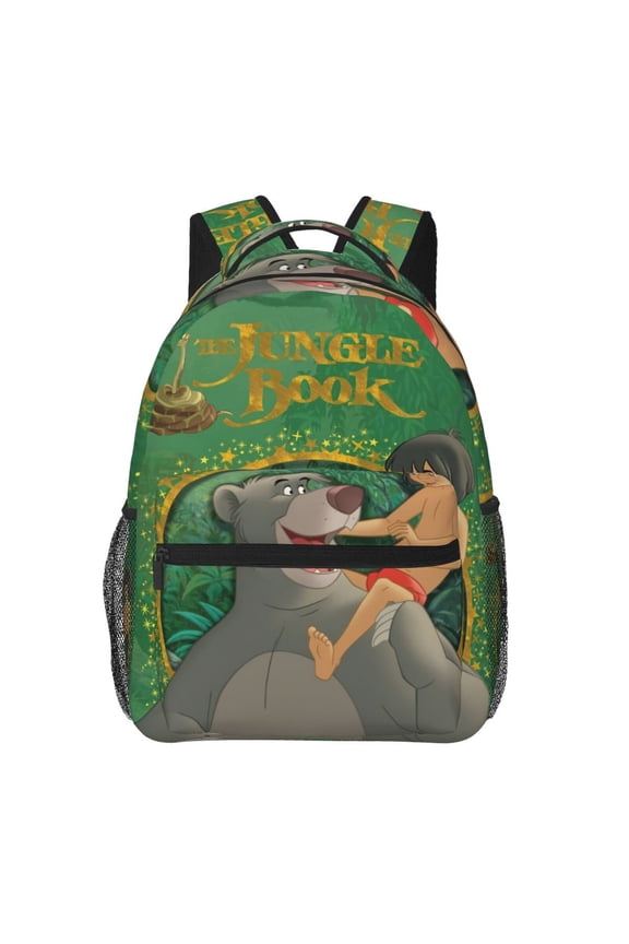 Jungle Book Backpack Funny Printed College Laptop Schoolbag Daily Travel Hiking Work Business Daypack