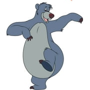 Jungle Book Dancing Baloo Bear Customized Wall Decal - Custom Vinyl Wall Art - Personalized Name - Baby Girls Boys Kids Bedroom Wall Decal Room Decor Wall Stickers Decoration Size 40x20 inch