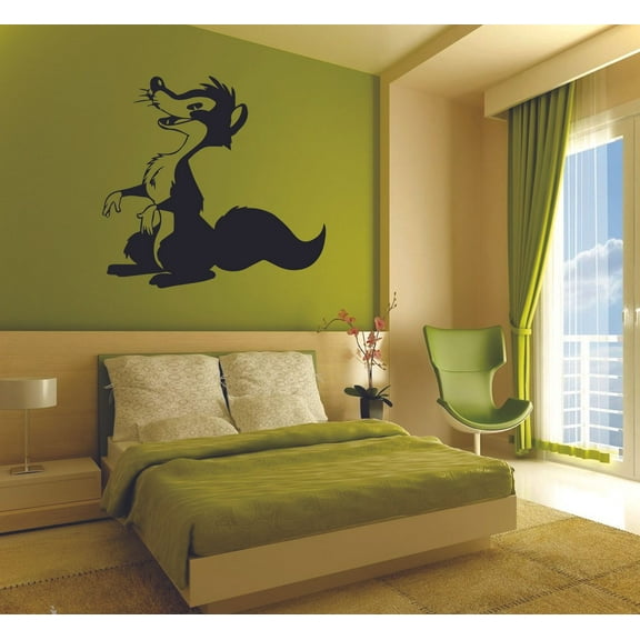 Jungle Book Skunk Animal Cartoon Character Wall Sticker Art Decal for Girls Boys Kids Room Bedroom Nursery Kindergarten House Fun Home Decor Stickers Wall Art Vinyl Decoration Size (20x20 inch)