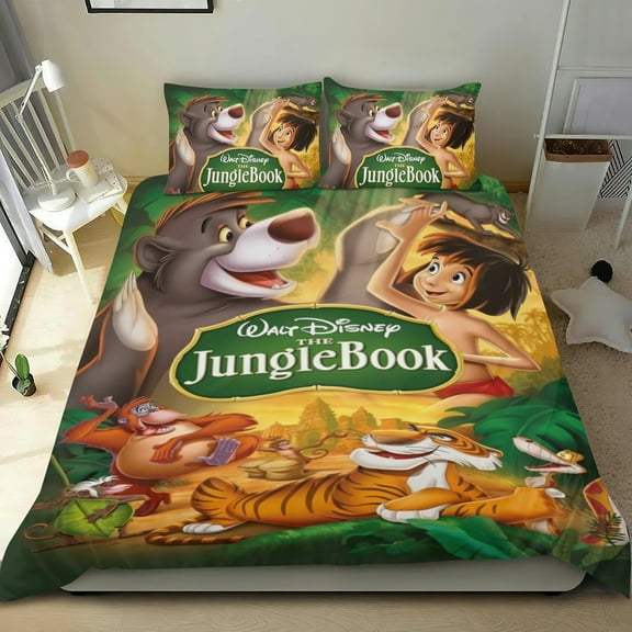 The Jungle Book Themed Bed Sheet Set Three Piece Set 36x75 Inches Comfortable And Skin Friendly Unique Design Creating A Star Studded Night Home Decor Gifts For Family Friends fans