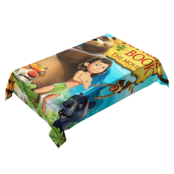 The Jungle Book-theme square tablecloth has an iconic print, fits most tables, and is easy to care for perfect gifts for fans friends and family55" x 71"140*180cm