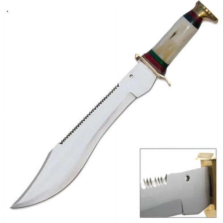 17 LARGE BOWIE FIXED BLADE HUNTING KNIFE w/ SHEATH Combat Huge Survival  Blade