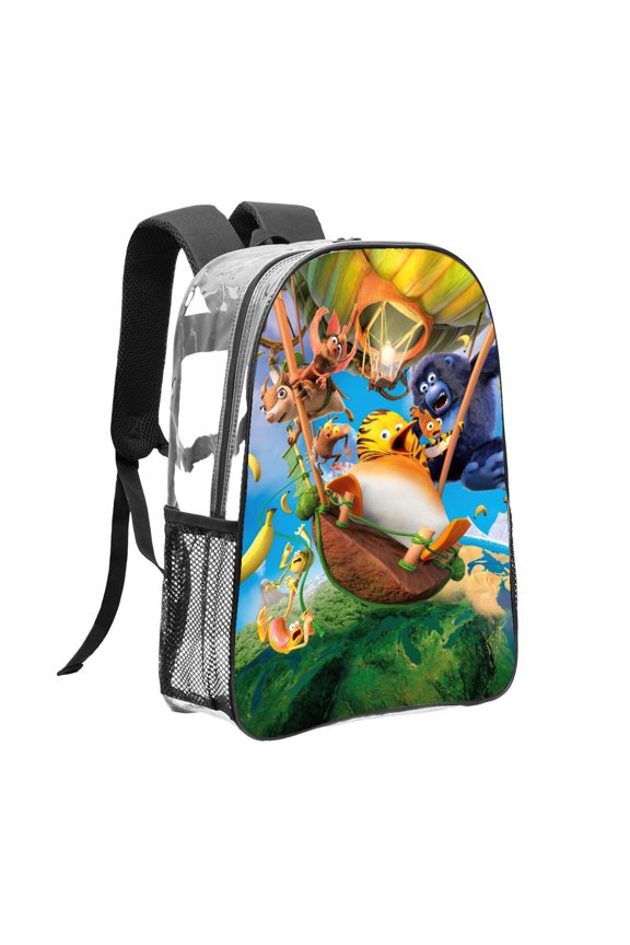 Jungle Bunch Pattern Transparent Backpack Lightweight And fashionable Showcasing Personality And Leading The Trend