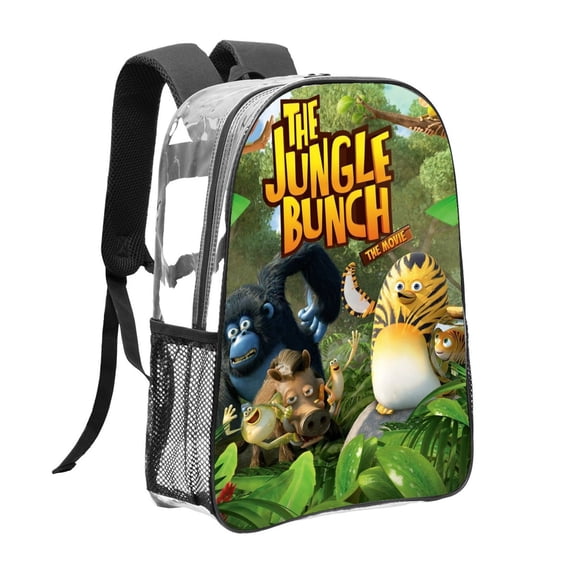 Jungle Bunch Pattern Transparent Backpack Lightweight And fashionable Showcasing Personality And Leading The Trend