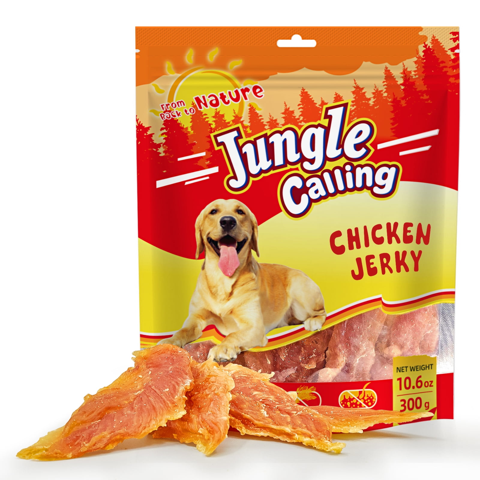 Jungle Calling Chicken Jerky Dog Treats, High Protein Chicken Snacks