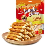 Jungle Calling Dog Treats,  Chicken Wrapped Biscuits Dog Treats for All Dogs, Rawhide Free Soft Chewy Treats,10.6oz