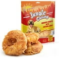 thumbnail image 1 of Jungle Calling Dog Treats Long Lasting, Rawhide Chews for Dogs, Chicken Wrapped Rawhide Donuts, Chewy Snacks for Medium Large Dogs, 1 of 9