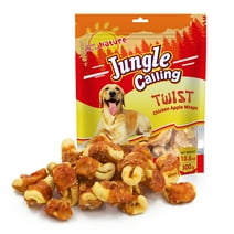 Jungle Calling Dog Treats, Skinless Chicken Wrapped Apple Treats,Gluten and Grain Free,Chewy