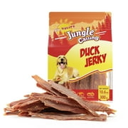 Jungle Calling Natural Dog Treats, Duck Jerky Slow Roasted Snacks for Medium Large Dogs Chewy Treats