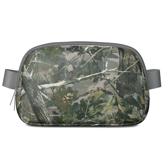 Jungle Camouflage Belt Bag - Outdoor Tactical Fanny Pack with Multiple Pockets, Waterproof Camo Waist Bag for Running & Camping