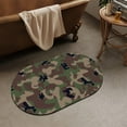thumbnail image 1 of Jungle Camouflage Super Absorbent Quick-Drying Bathroom Mat Rug, Rubber Non-Slip Bottoms, Easy to Clean,Ultra Thin Bathroom Rugs Fit Under Door and Bathtub(16×24Inch), 1 of 6