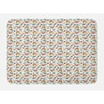 thumbnail image 1 of Jungle Cartoon Bath Mat, Flowers Leaves and a Sloth on a Bus with Branches Botany Scene, Plush Bathroom Decor Mat with Non Slip Backing, 29.5" X 17.5", White and Multicolor, by Ambesonne, 1 of 2