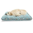 thumbnail image 1 of Jungle Cartoon Pet Bed, Continuous Whimsical Pattern of Cheerful Zebra and Rainbows, Resistant Pad for Dogs and Cats Cushion with Removable Cover, 24" x 39", Pale Sky Blue Multicolor, by Ambesonne, 1 of 4