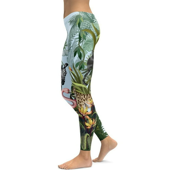 Jungle Celebration Leggings Size: M for Women | FIERCEPULSE