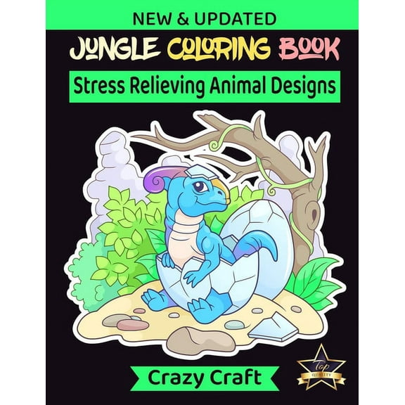 Jungle Coloring Book: Stress Relieving Animal Design: An Adult Coloring Book Presenting Magnificent Jungle Animals, Birds, Plants and Wildlife for Stress Relief and Enjoyment (Paperback)
