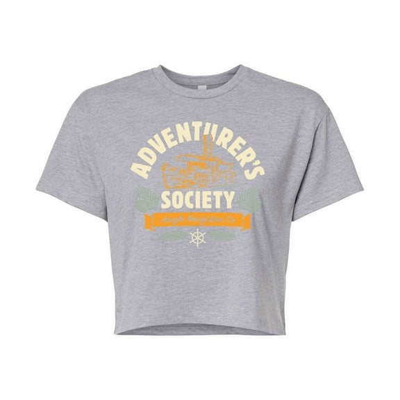Jungle Cruise - Adventurers Society - Juniors Cropped Cotton Blend T-Shirt