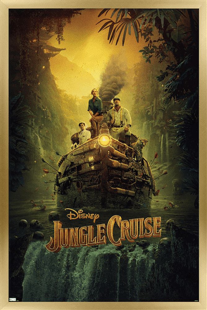 Jungle Cruise - Teaser Wall Poster, 14.725" x 22.375", Framed