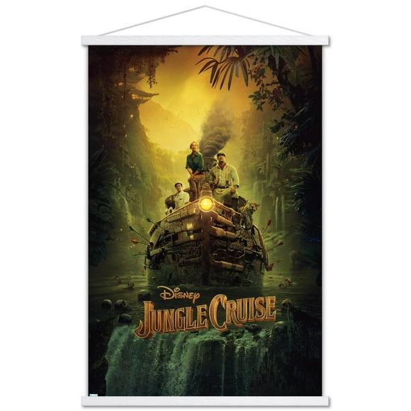 Jungle Cruise - Teaser Wall Poster with Wooden Magnetic Frame, 22.375" x 34"