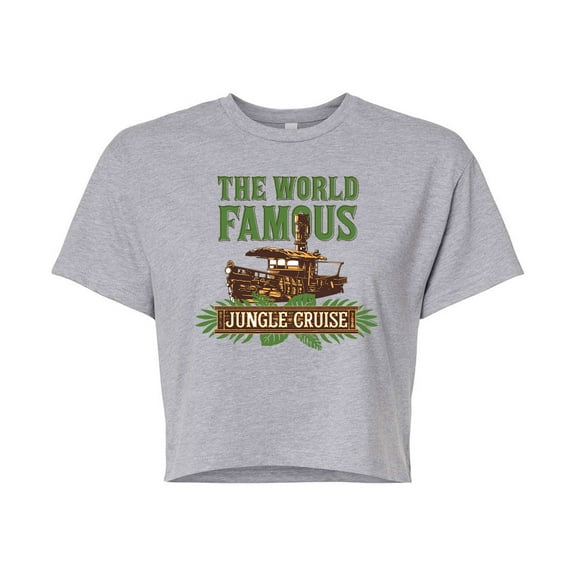 Jungle Cruise - The World Famous - Juniors Cropped Cotton Blend T-Shirt