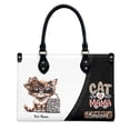 thumbnail image 1 of Jungle Curl Cat Bag, Personalized Leather Handbags For Women - Personalized Bag with Name - Tote Bags for Mom Grandma - Custom Gifts Ideas for Her, Gift for Cat Lover, Cat Mom, 1 of 7