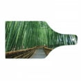 thumbnail image 1 of Jungle Cutting Board, Tropical Nature Bridge over Tree Bamboo Exotic Landscape Spa Yoga Design, Decorative Tempered Glass Cutting and Serving Board, in 3 Sizes, by Ambesonne, 1 of 2