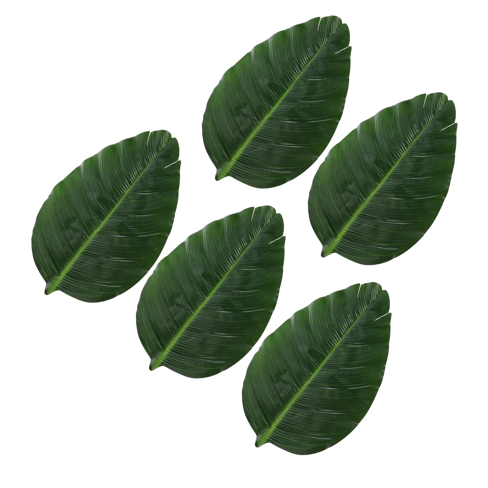 Jungle Decorations Drink Coasters Simulated Banana Leaf Tropical Placemats Green Table for