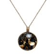 thumbnail image 1 of Jungle Elk Necklace Personalized Custom Photo Round Pendant Adjustable Stainless Steel Necklaces with Gift Box for Men Women Mothers Valentine's Jewelry Gift, 1 of 6