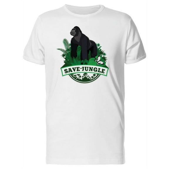 Jungle Emblem With A Gorilla T-Shirt Men -Image by Shutterstock, Male XX-Large