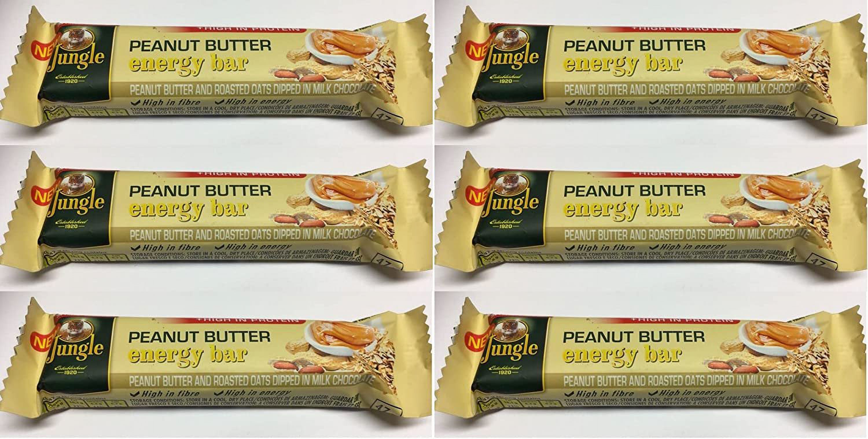 Jungle Energy Bar Peanut Butter Pack of 6
