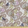 thumbnail image 1 of Ambesonne Jungle Fabric by the Yard Upholstery, Monkey on Abstract Trees, 1 Yard, Pale Taupe Multicolor, 1 of 4