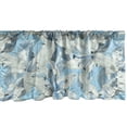 thumbnail image 1 of Jungle Flowers Window Valance, Neutral Colors Boho Lily Flowers Pattern on Sky Tone Backdrop, Curtain Valance for Kitchen Bedroom with Rod Pocket, 54" X 18", Pale Azure Blue Pale Grey, by Ambesonne, 1 of 2