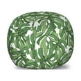 thumbnail image 1 of Jungle Foliage Storage Toy Bag Chair, Demonstration of Beach Setting Tree Leaves Pattern in Cartoon, Stuffed Animal Organizer Washable Bag, Small Size, Fern Green Peacock Green, by Ambesonne, 1 of 3